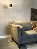 Vloerlamp Steven 150 cm - Staal en leisteen