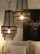 Kroonluchter Pascal met kettinkjes - Zwart