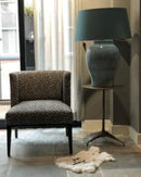 Fautuil Crosby - Keijser & Co - zwart witte Tibet panter print