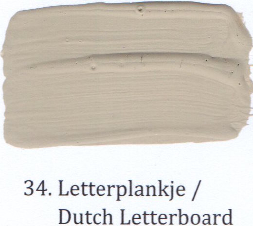34. Letterplankje - matte muurverf l'Authentique