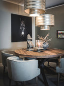 Hanglamp Ank - Dubbele lampenkap - Metal wave