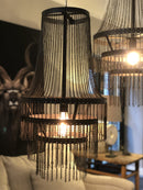 Kroonluchter Pascal met kettinkjes - Zwart