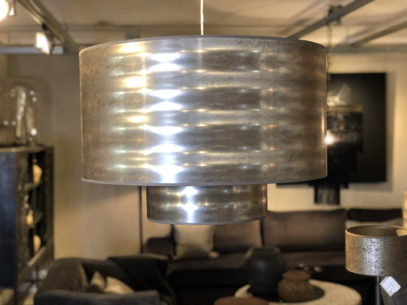 Hanglamp Ank - Dubbele lampenkap - Metal wave