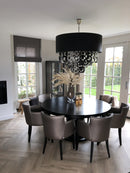 Eettafel Baroque van zwart eiken fineer - Keijser & Co - 160 cm