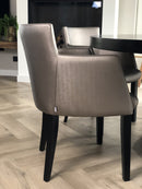 Eetkamerstoel Soho in glanzend PU-leder antiek