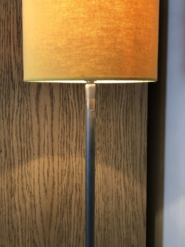 Vloerlamp Willem 130 cm - Staal en leisteen