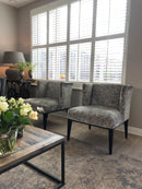 Fauteuil Crosby - Keijser & Co - zwart witte confetti print