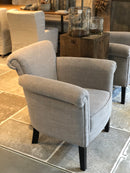 Fauteuil Babs in leemkleurige linnen-katoen stof