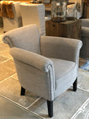 Fauteuil Babs in leemkleurige linnen-katoen stof