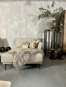 Bank Faye in een zandkleurige geweven stof - Keijser & Co - Modulebank!