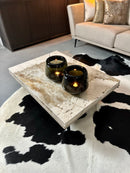 Bank Faye in een zandkleurige geweven stof - Keijser & Co - Modulebank!