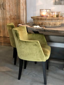 Massief oud teakhouten eettafel 220x110 cm ovaal met slofpoot