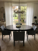 Eetkamerstoel Hill in antraciet linnen-katoen