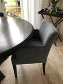 Eetkamerstoel Hill in antraciet linnen-katoen