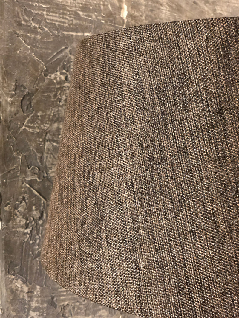 Lampenkap rondo van bruin grof geweven linnen D50-40 x H27 cm