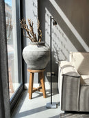 Bank Montana in ecru-kleurige stof met Franse stiknaad