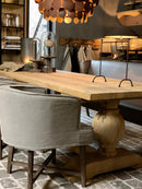 Kasteeltafel van massief eiken met slofpoot 240x90 cm