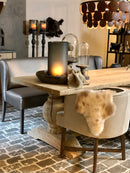 Kasteeltafel van massief eiken met slofpoot 240x90 cm