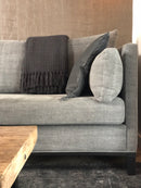 Hoekbank Charlie in donkergrijze spijkerstof - 240x310 cm