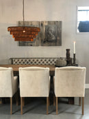 Eetkamerstoel Finn in matte, witte velours stof