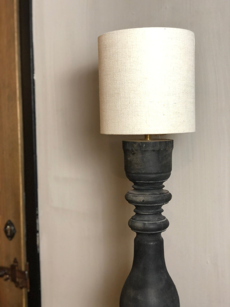 Lampenkap cilinder in gebroken wit linnen D20xH20 cm