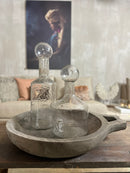 Glazen fles met ronde dop