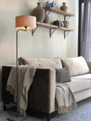 Vloerlamp boog Julia (laag) - Staal en leisteen