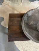 Salontafel van grijs, verweerd hout met onderlat - 50x150x46 cm