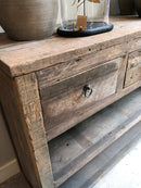 Dressoir van oud hout met 3 lades - 120 cm