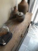 Dressoir van oud hout met 3 lades - 120 cm