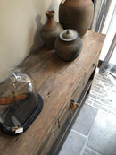 Dressoir van oud hout met 3 lades - 120 cm