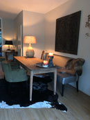 Eetkamerbank Gina zonder capitonnering in zilver PU-leder 200 cm