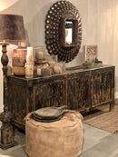 Dressoir 6deurs van zwart hout