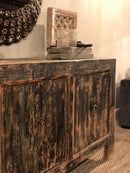 Dressoir 6deurs van zwart hout