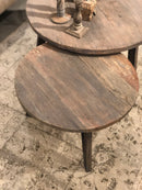 Salontafel set van 2 van vergrijsd hout