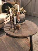 Salontafel set van 2 van vergrijsd hout