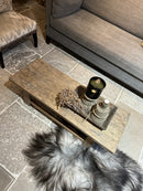 Salontafel van vergrijsd hout - 118x45x31 cm