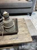 Salontafel van vergrijsd hout - 118x45x31 cm