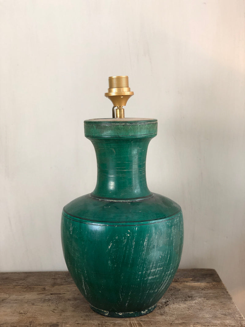 Kruiklamp Mila - Groen aardewerk - 40 cm