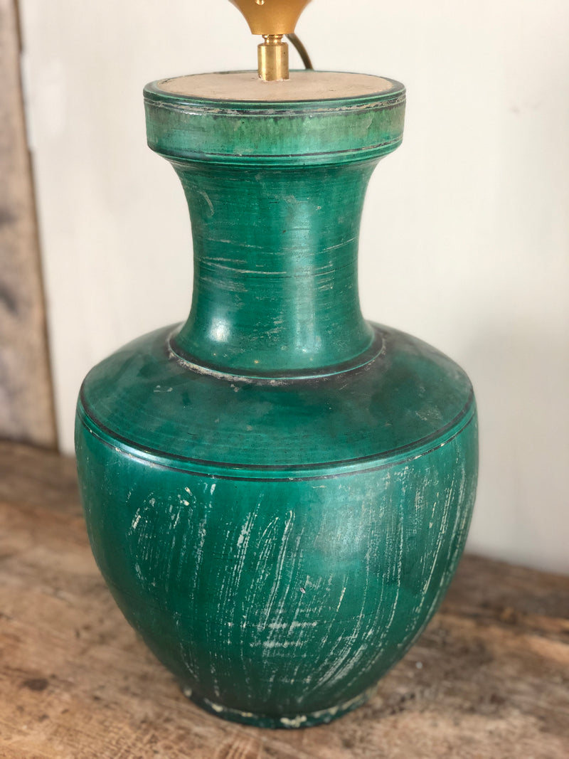 Kruiklamp Mila - Groen aardewerk - 40 cm