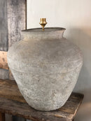 Aura Peeperkorn kruiklamp Loetje - Verweerd grijs aardewerk - 58x60 cm