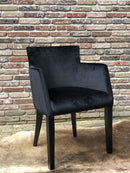 Eetkamerstoel Soho in zwarte velours stof