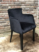 Eetkamerstoel Soho in zwarte velours stof