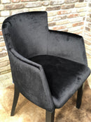 Eetkamerstoel Soho in zwarte velours stof