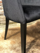 Eetkamerstoel Soho in zwarte velours stof