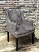 Eetkamerstoel Finn in een gemêleerd grijze stof