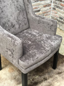 Eetkamerstoel Finn in een gemêleerd grijze stof