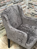 Eetkamerstoel Finn in een gemêleerd grijze stof