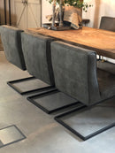 Eetkamerstoel Zara in donkergroene L60 stof