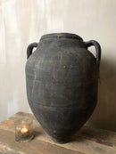 Antieke zwarte kruik met 2 oren - 55x35 cm